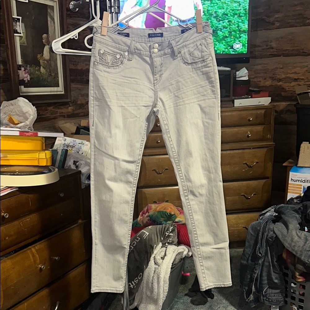 VIGOSS THE CHELSEA SKINNY GRAY JEAN 11/12 31” INSEAM